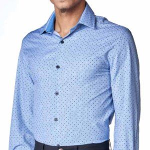 NWT W.R.K Geo Dot Button Down 17 1/2